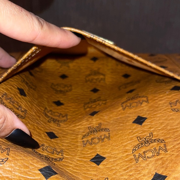 MCM Cognac Visetos Tote Bag - Picture 11 of 16